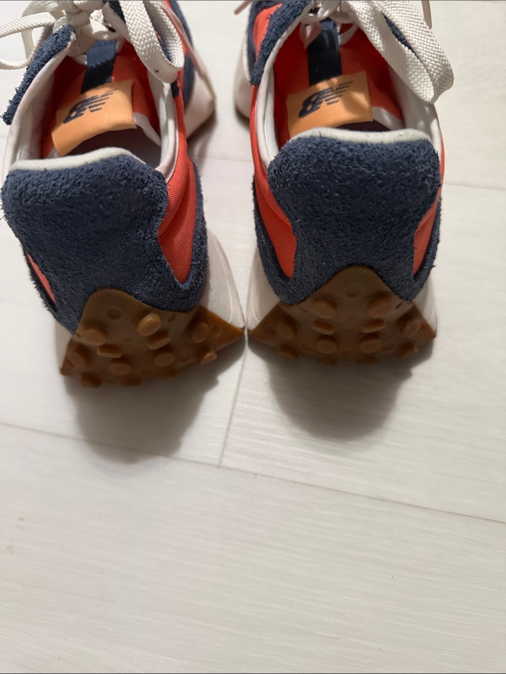 New Balance Women's Navy and Red Retro Runner Sneakers - Picture 3 of 5